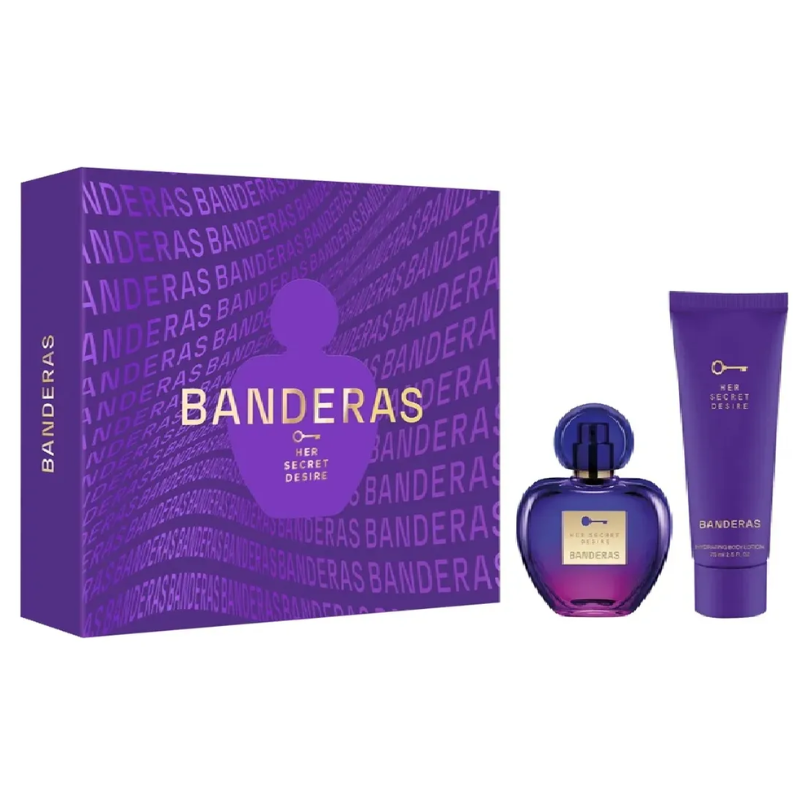 BANDERAS COFRE HER SECRET DESIRE EDT X 80 ML.